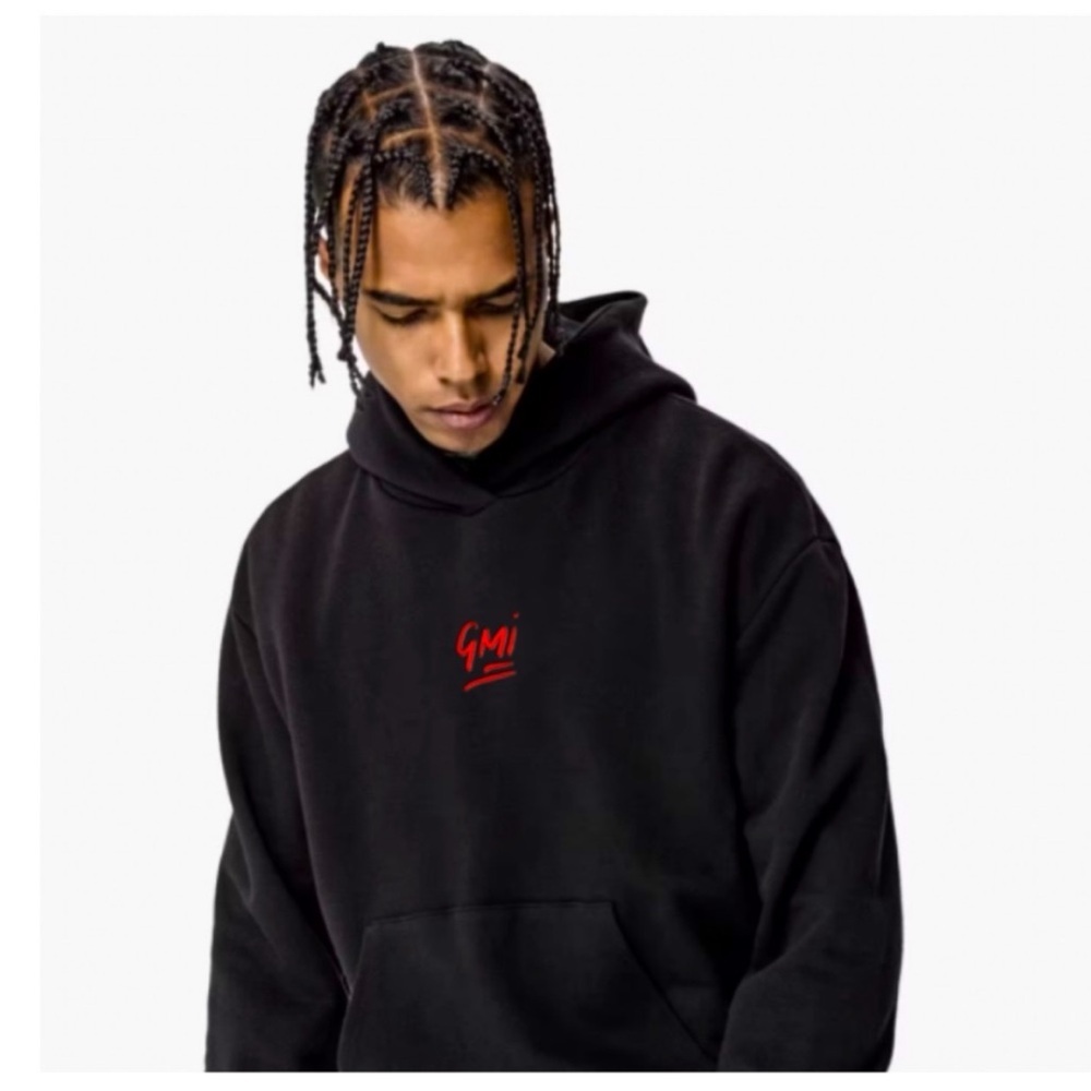 Black GMI  man’s IYK hoodie. S